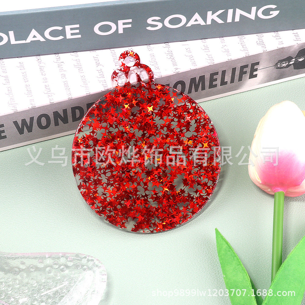 Wholesale 10pcs/ pack Acrylic Christmas Ornaments Decoration DIY Craft Christmas Tree Ornaments Patches