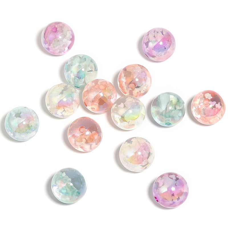 Wholesale 25pcs 20mm High Transparency Color Cloud Sky Resin DIY Car Hanging Mobile Phone Chain Beads