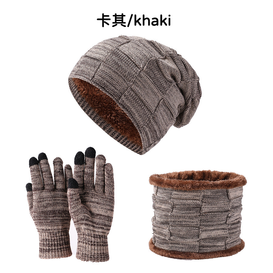 Wholesale Velvet Thickened Hat Scarf and Gloves Set