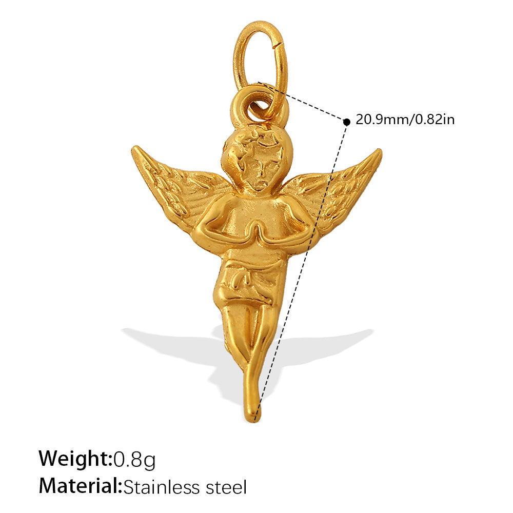 Wholesale Ocean style retro key heart-shaped stainless steel necklace pendant accessories