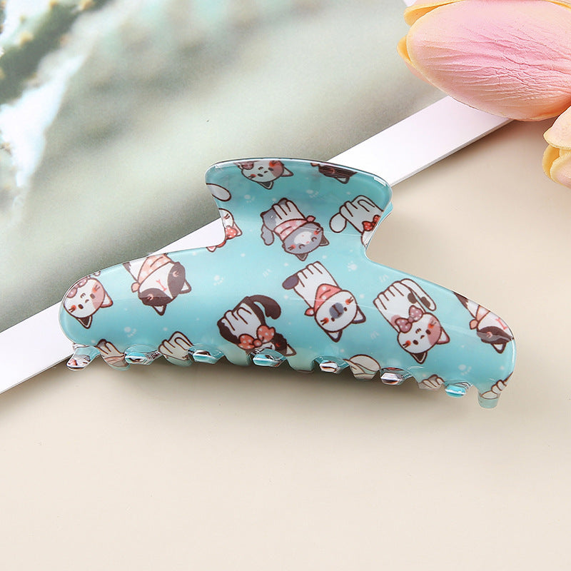 Wholesale New French Rhinestone Cat Hair Claw Clip Acrylic Hollow Women S Hair Accessory Cute Everyday Styling For Boutique Resale