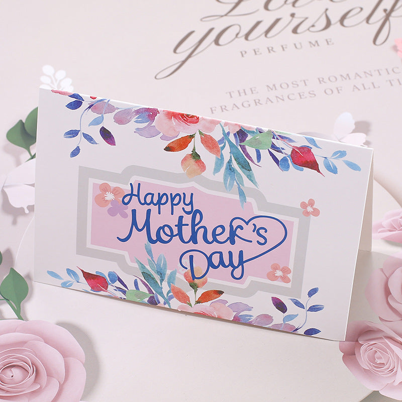 Wholesale of 10pcs/pack Mother's Day Flower Paper Greeting Cards