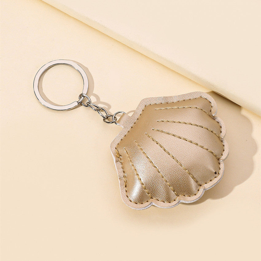 Wholesale Leather Pearl Shell Keychain