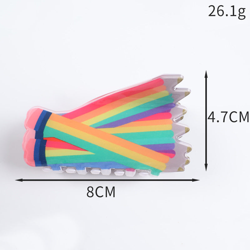Wholesale Cute Colorful Puzzle Shark Hair Clip PVC Hair Gripper Fashion Accessory For Everyday Styling And Gift