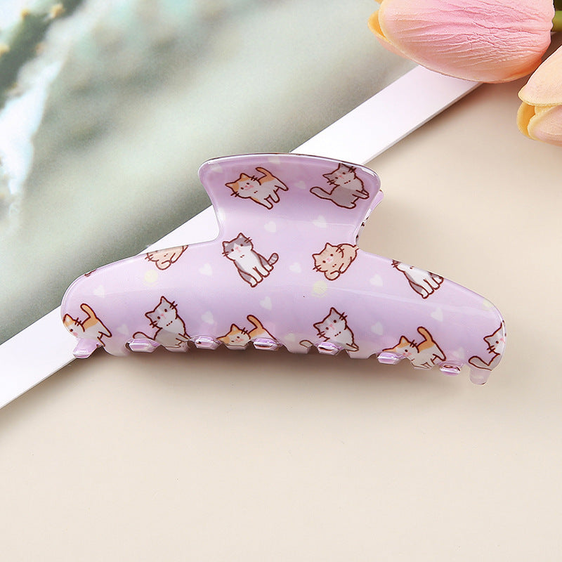 Wholesale New French Rhinestone Cat Hair Claw Clip Acrylic Hollow Women S Hair Accessory Cute Everyday Styling For Boutique Resale