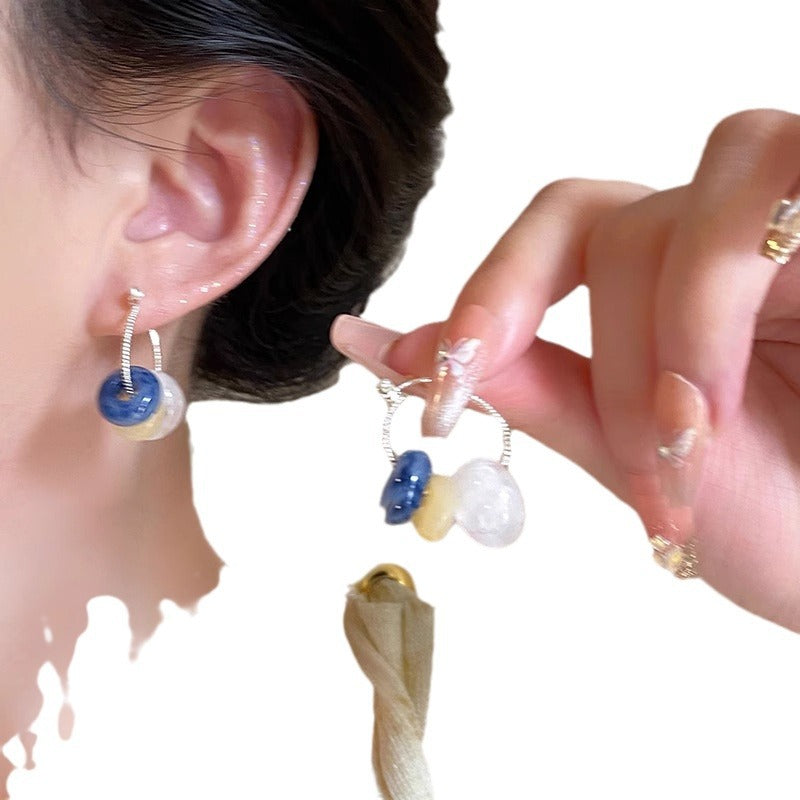 Wholesale Candy colored beaded earrings for women ins style summer earrings