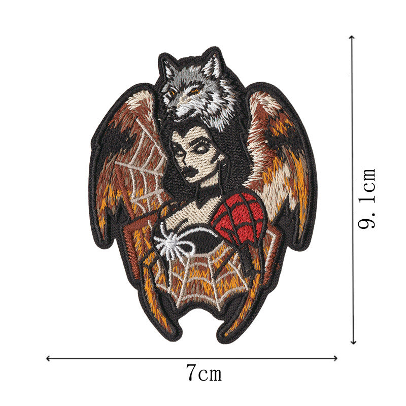 Wholesale Iron On Embroidered Patches Gothic Witch Vampire Skull  Web Set Of 10 For Coat Decorative Fashion