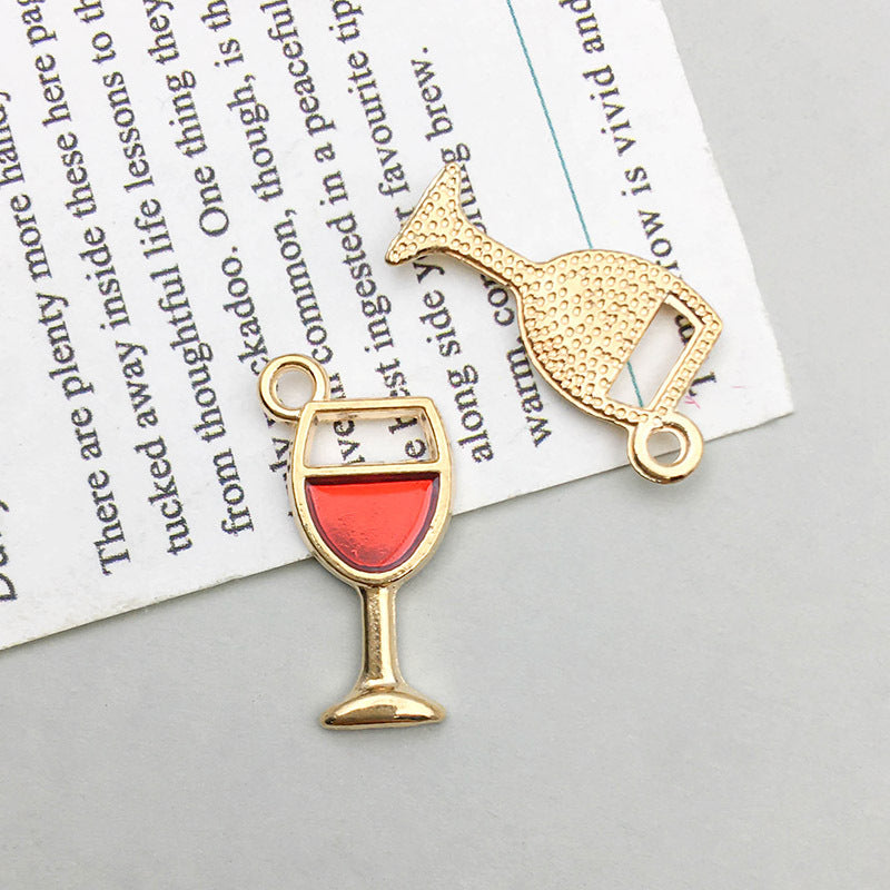 Wholesale 1 New Oil Dripping Alloy Colorful Simulation Apple Cherry DIY Pendant