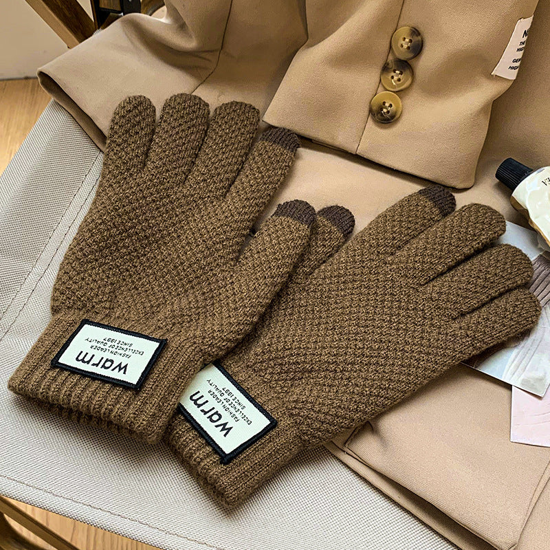 Wholesale Warm and Cold Resistant Knitted Wool Touch Screen Gloves