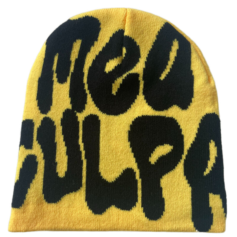 Wholesale Knitted Letter Embroidery Vintage Wool Autumn and Winter Warm Hat