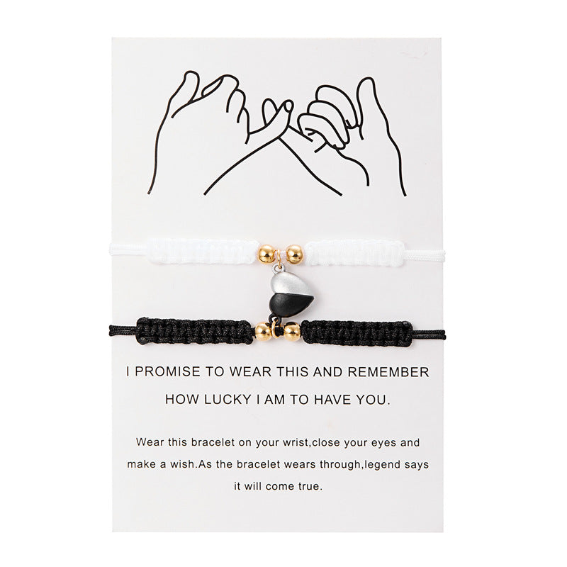 Wholesale  love woven love magnetic bracelet suit