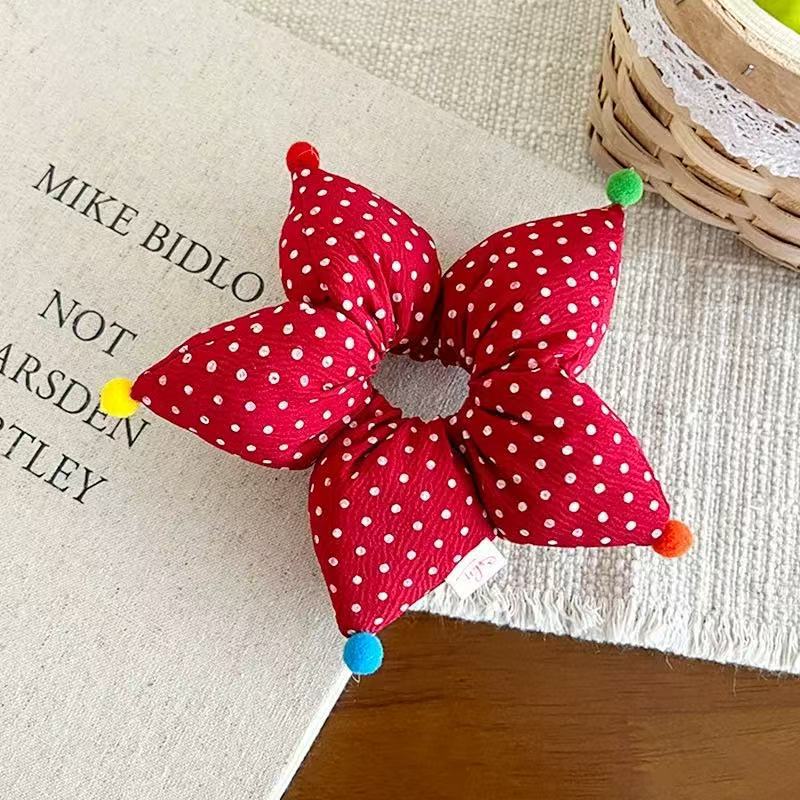Wholesale Star Flower Fabric Hair Scrunchies