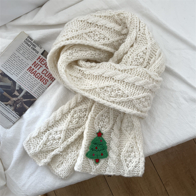 Wholesale Christmas Knitted Woolen Scarves