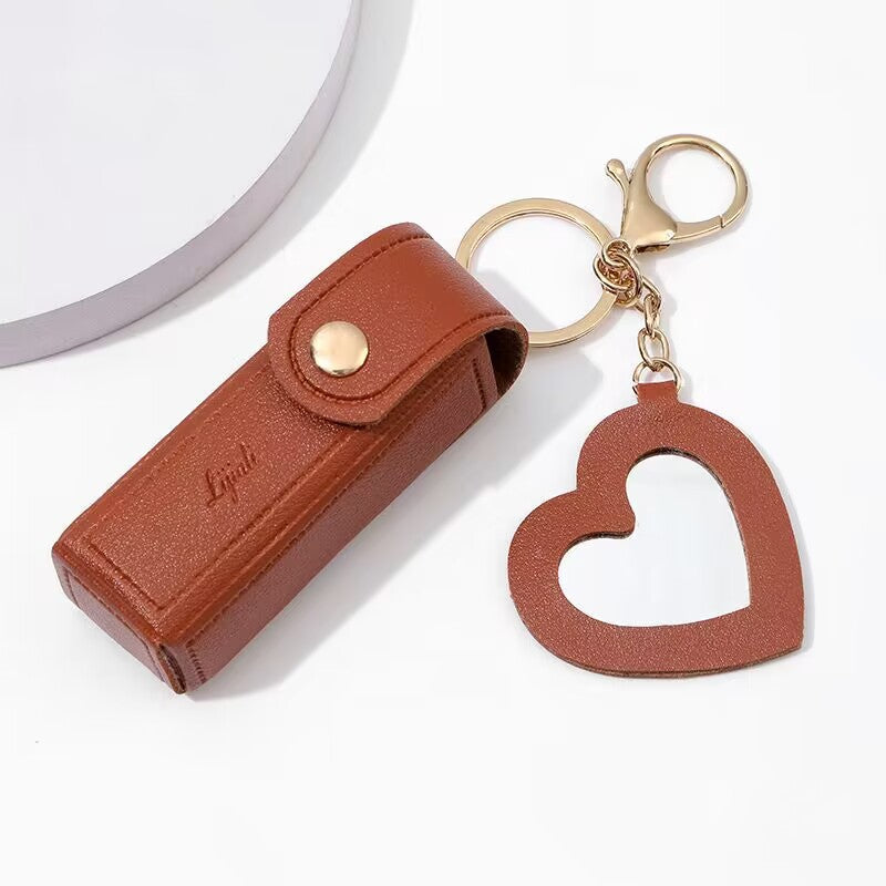 Wholesale Leather Portable Lipstick Mouth Red Envelope Keychain