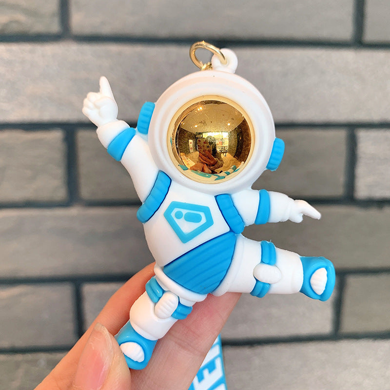 Wholesale Happy Astronaut Astronaut Silicone Keychain