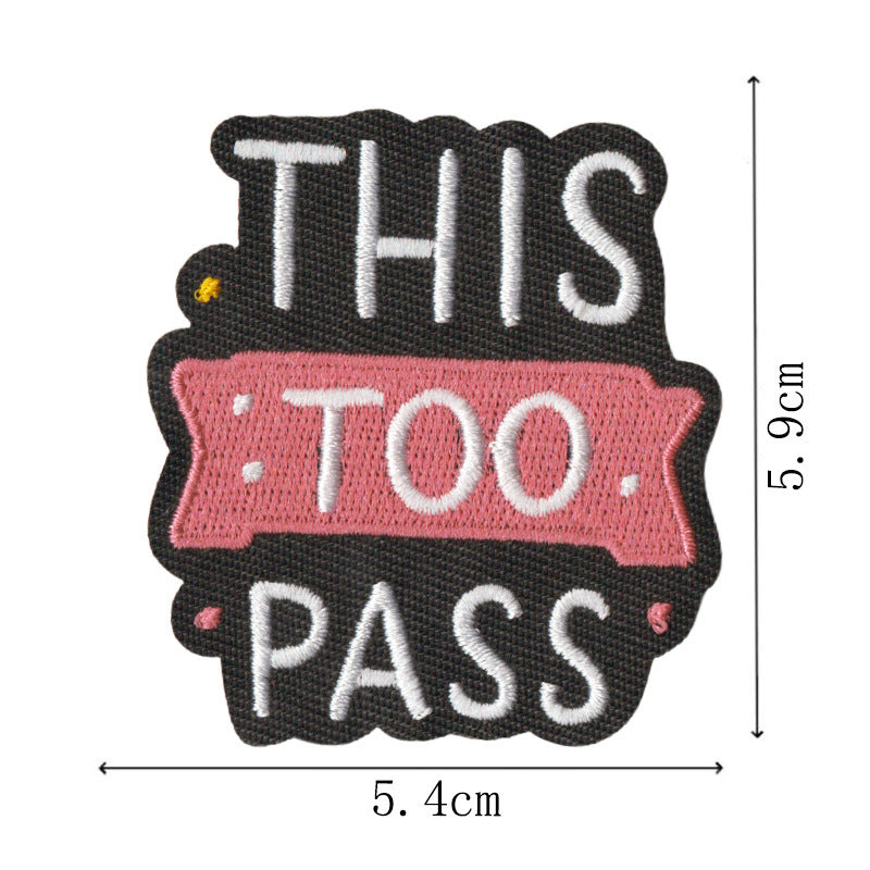Wholesale Cartoon English Iron On Embroidered Patches 9 Piece Set Fashion Sewing Accessory For Clothing Towel Decor Gift Boutique Resale