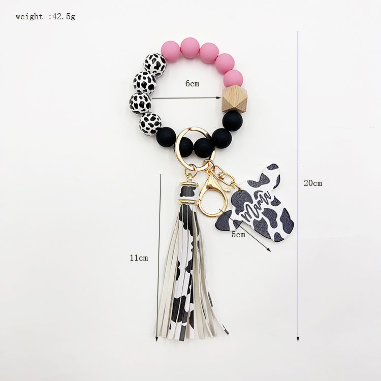 Wholesale Dairy Cow Grain Wood Beads Wood Chip Cow Head Western Style