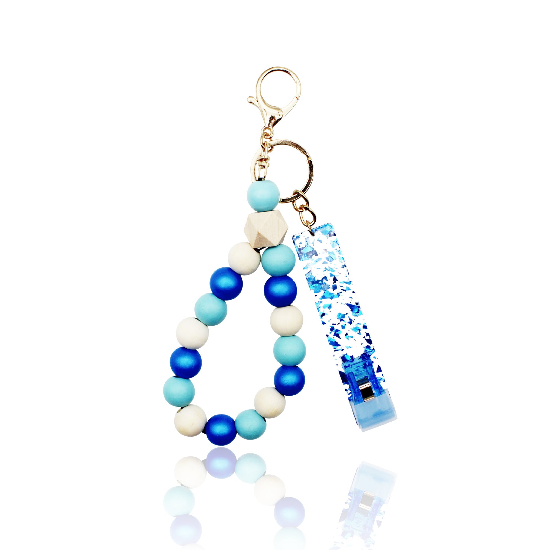 Llavero de cartas de tarjetas acrílicas de aleación de madera al por mayor