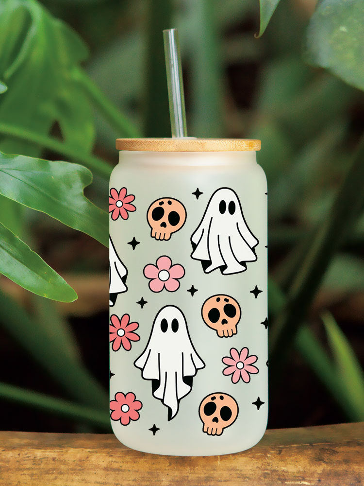 Wholesale Skeleton Ghost Halloween Series  16oz Cup UV DTF Wraps