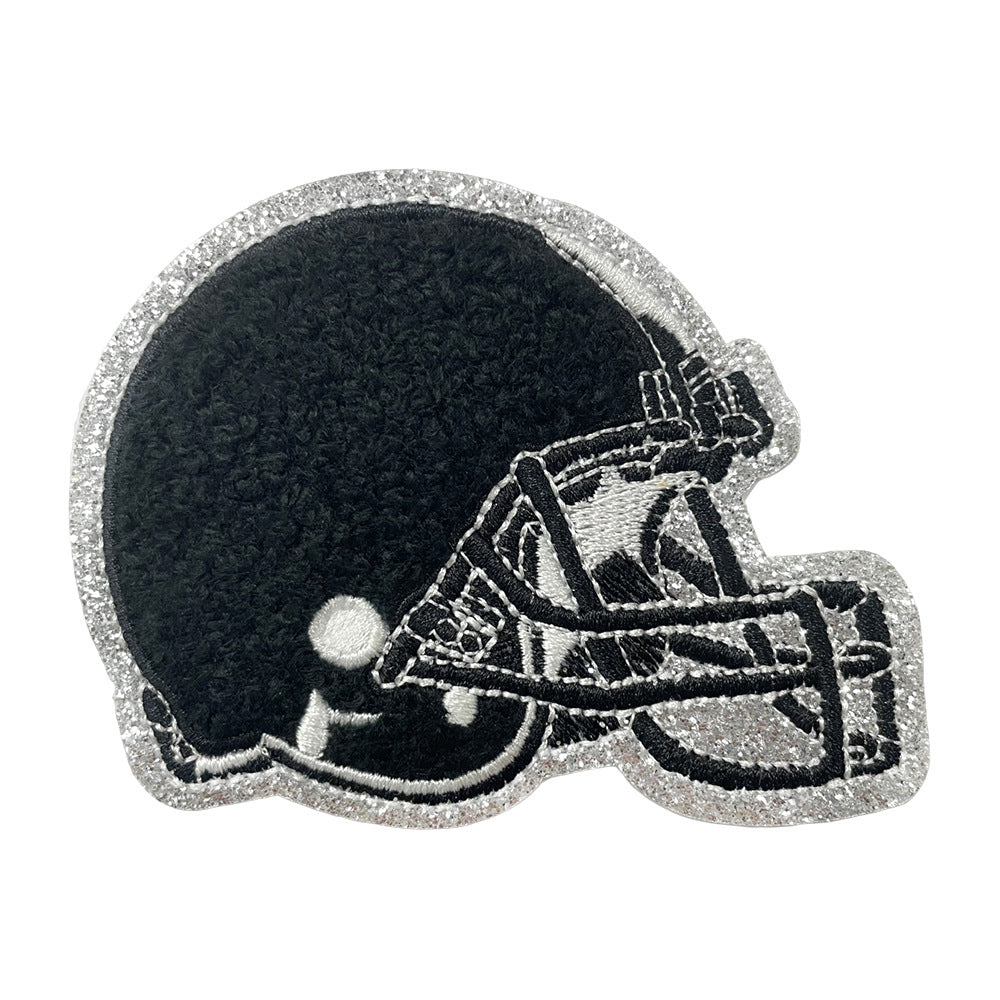 Wholesale Gameday Football Helmet Embroidered Patch Iron On Applique For ets And Clothing