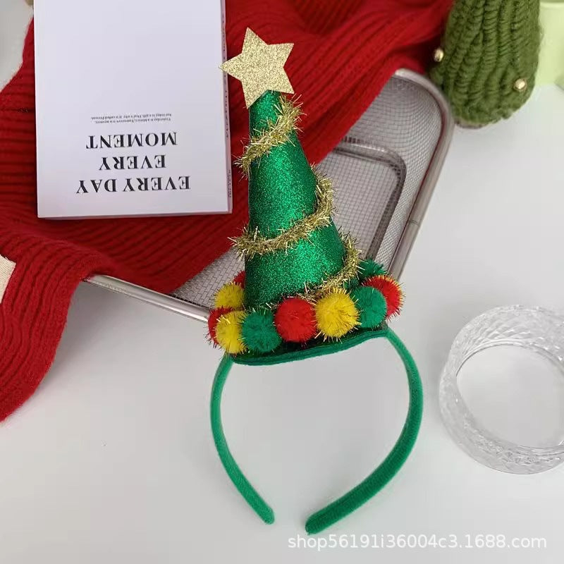 Wholesale Christmas Plush Bow Headband OLY-HD-XHX001