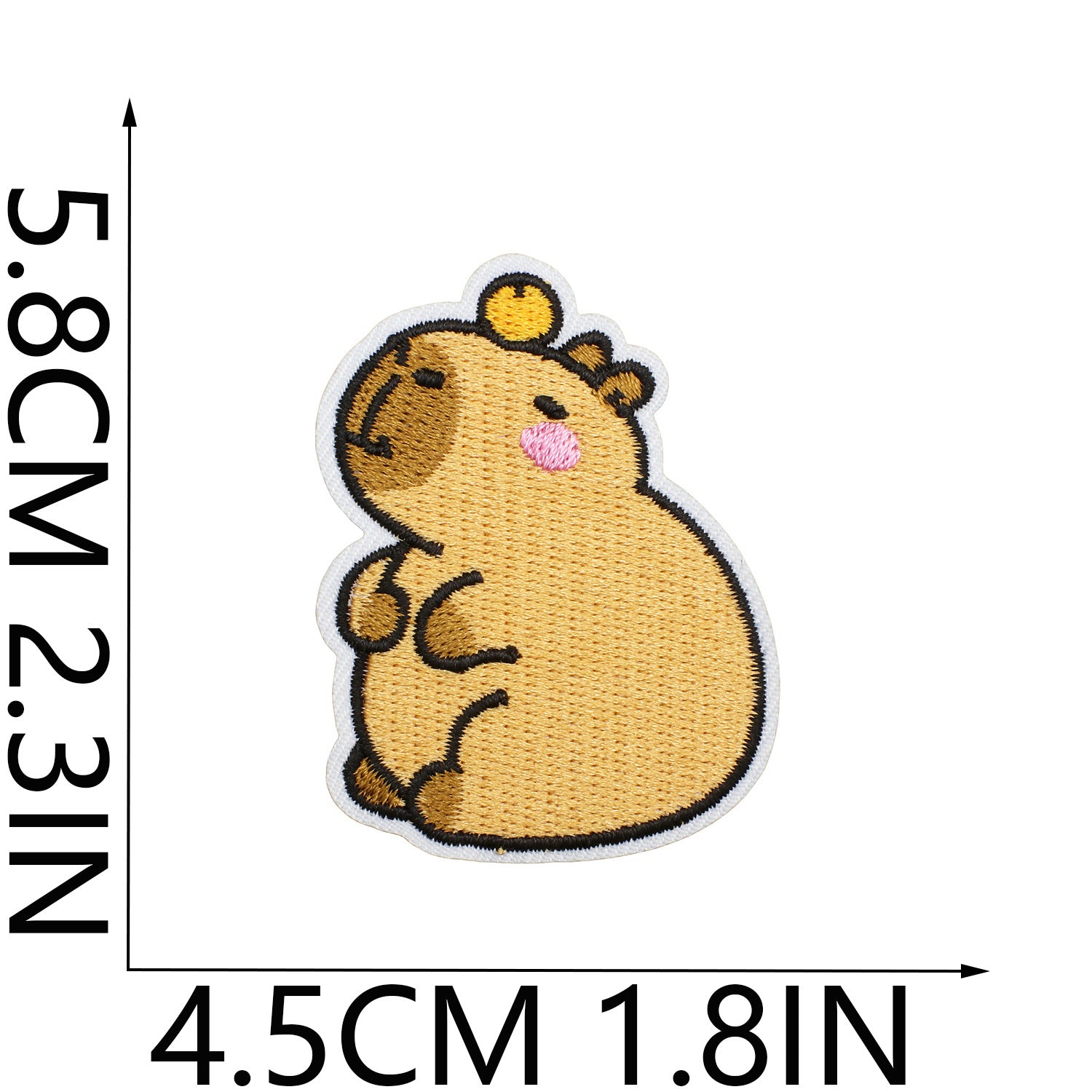 Wholesale Cartoon Capybara Embroidered Patch Decorative Accent For Clothing Stylish Gift For Boutique Resale