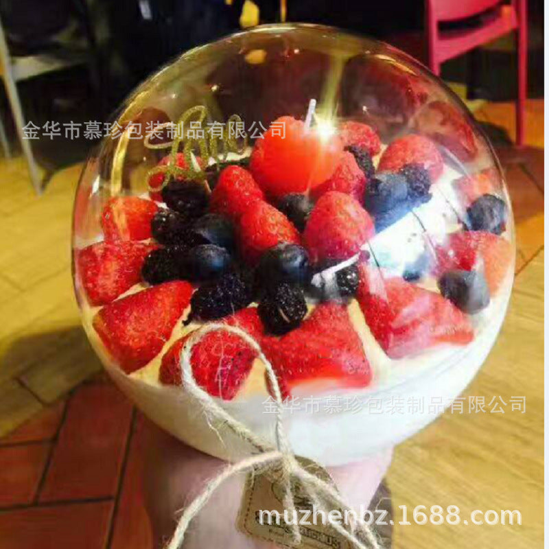 Wholesale 5pcs Christmas Candy Storage High Transparent Ball DIY Plastic Transparent Window Decoration Transparent Hanging Ball Storage