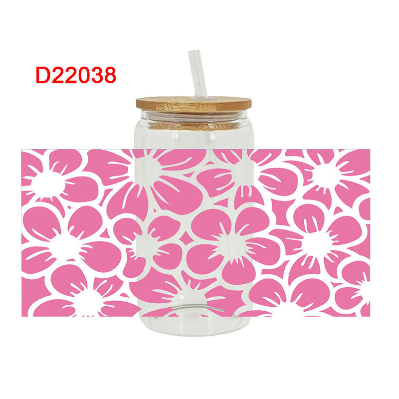 Wholesale Cartoon Cute Forest Style Plant Theme 16oz Cup UV DTF Wraps