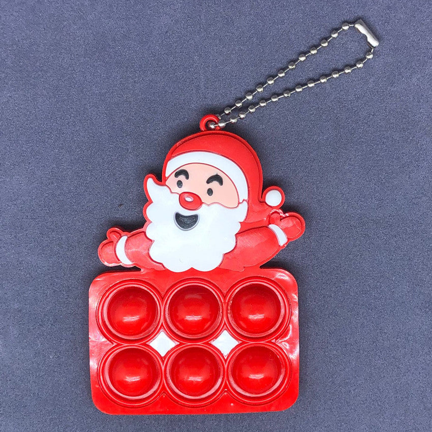 Wholesale Christmas Silicone Decompression Toy Keychain
