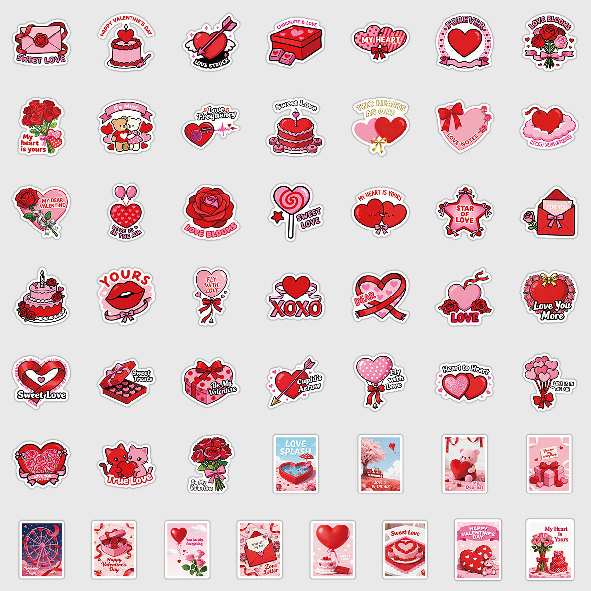 Wholesale 50Pcs  Valentine' s Day Graffiti Stickers