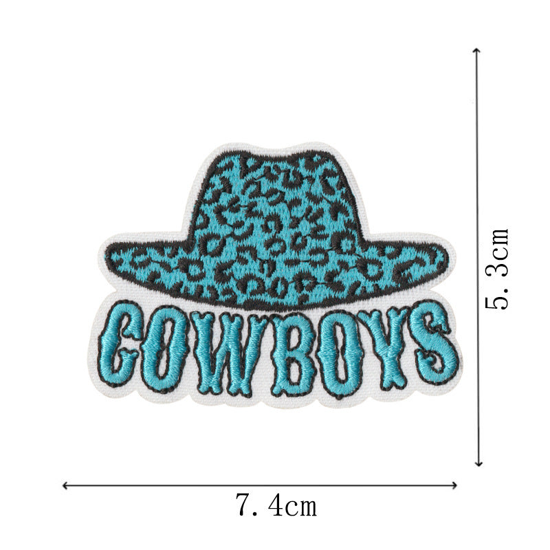Wholesale Blue Letter Lightning Embroidery Patch