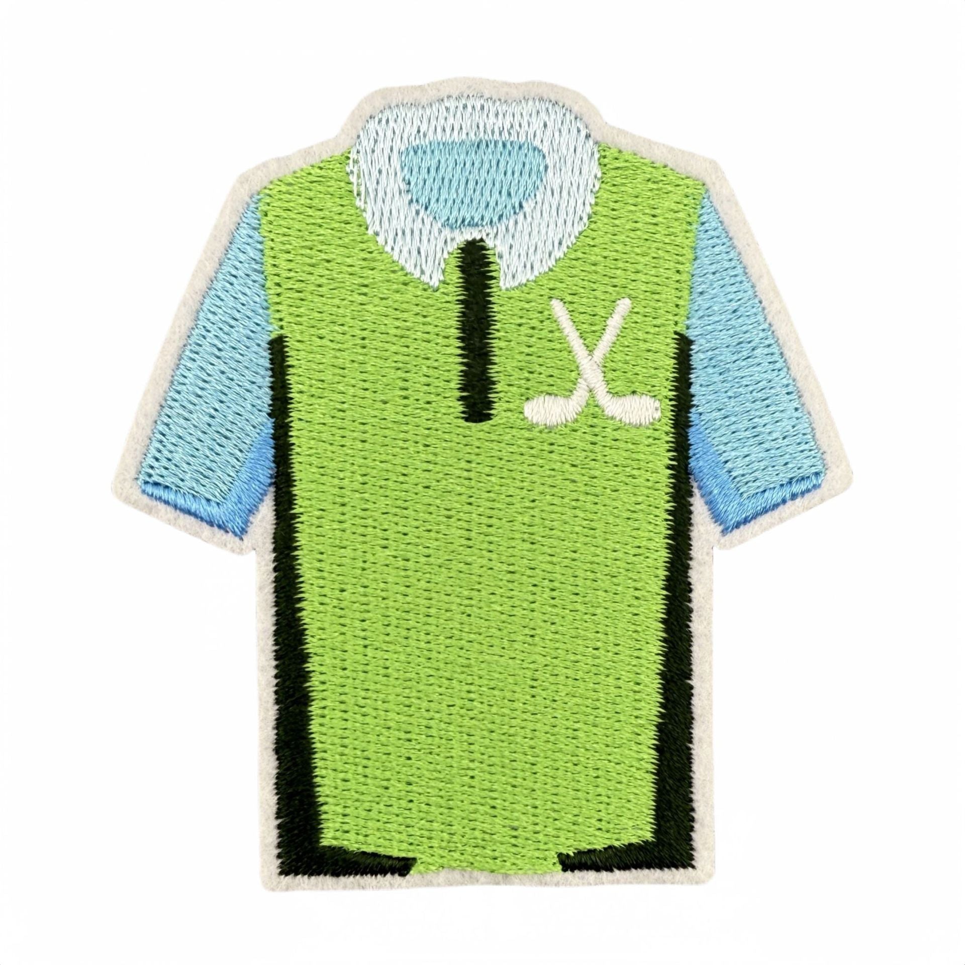 Wholesale Cartoon Golf Embroidered Iron On Patch Green Decorative Cloth Patch For Clothing Bags And DIY Crafts