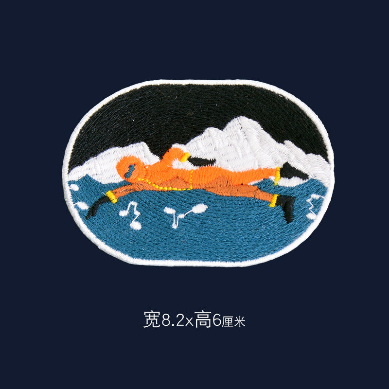 Wholesale Embroidered Extreme Sports Logo Patches Stylish Emblem Badges For Coats And Bags Fashion DIY Accessory
