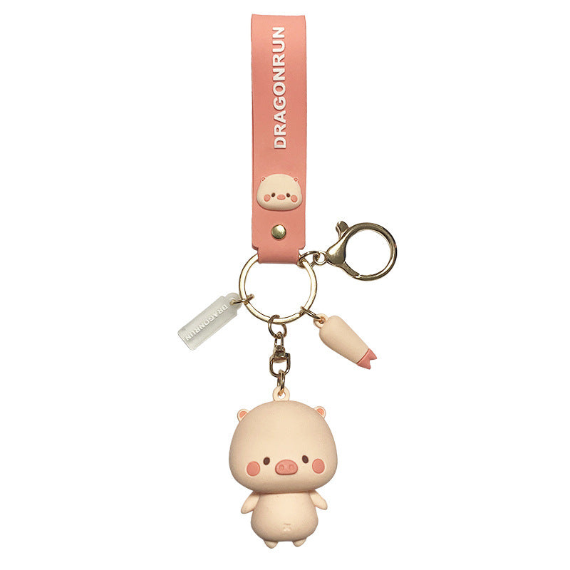 Wholesale Drip Glue Motorcycle Piggy Keychain