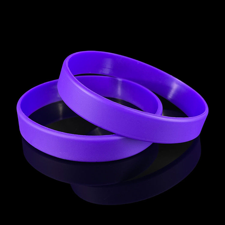 Wholesale 100pcs Sports Bracelets Grouped Printable Engraved Color-filled Rubber Bracelets