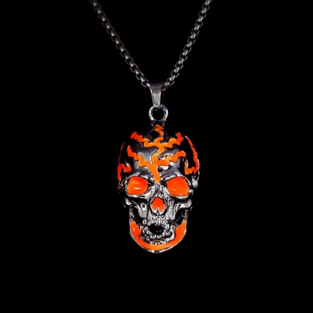 Wholesale Luminous Evil Skull long necklace