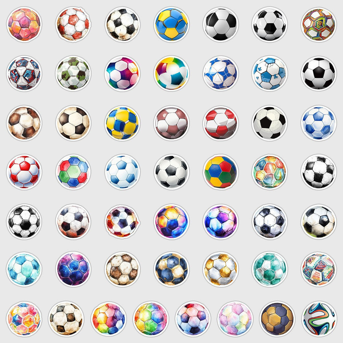 Wholesale 50 football graffiti stickers sports ball waterproof decorative stickers