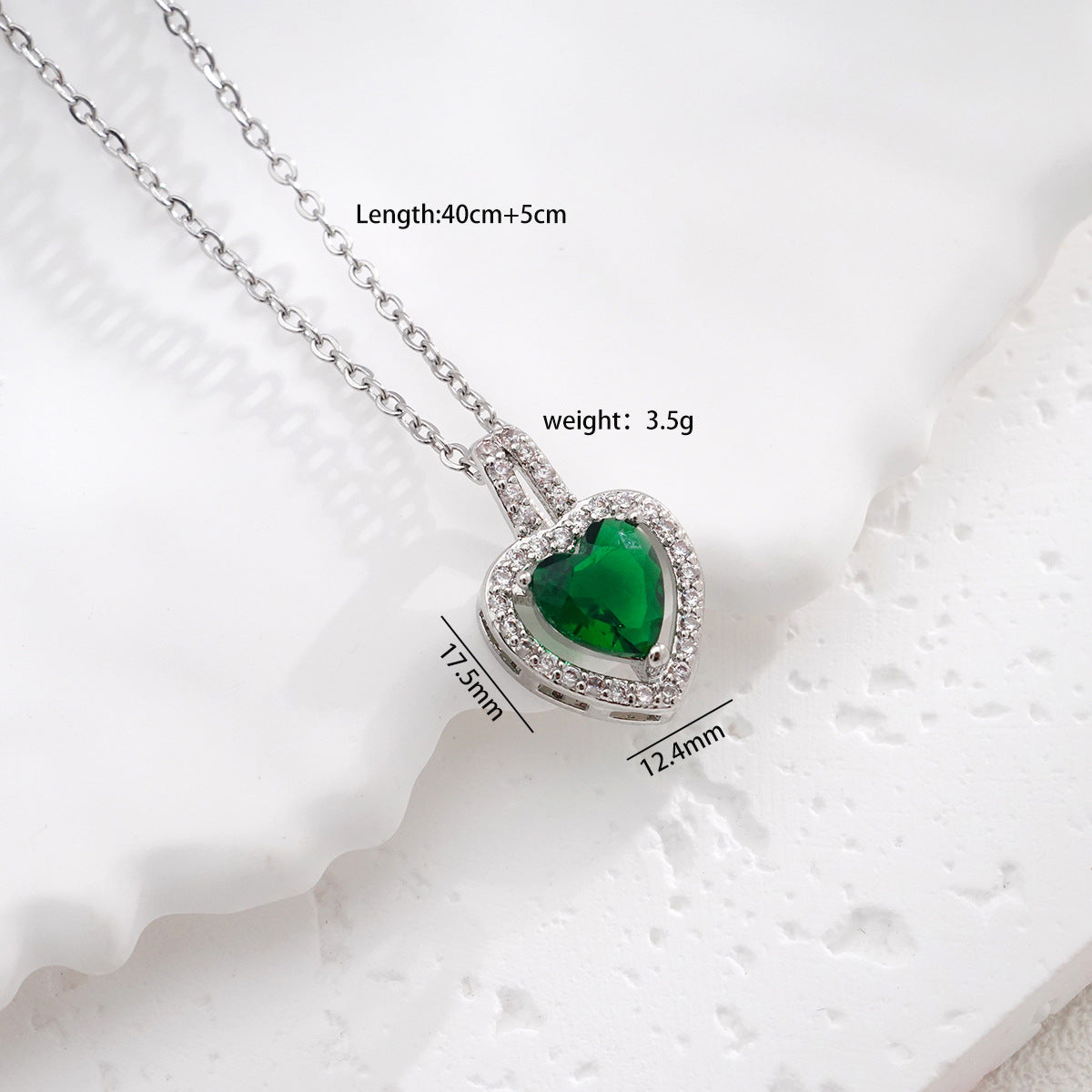 Wholesale suit inlaid zircon cross-border love necklace women' s peach heart jewelry
