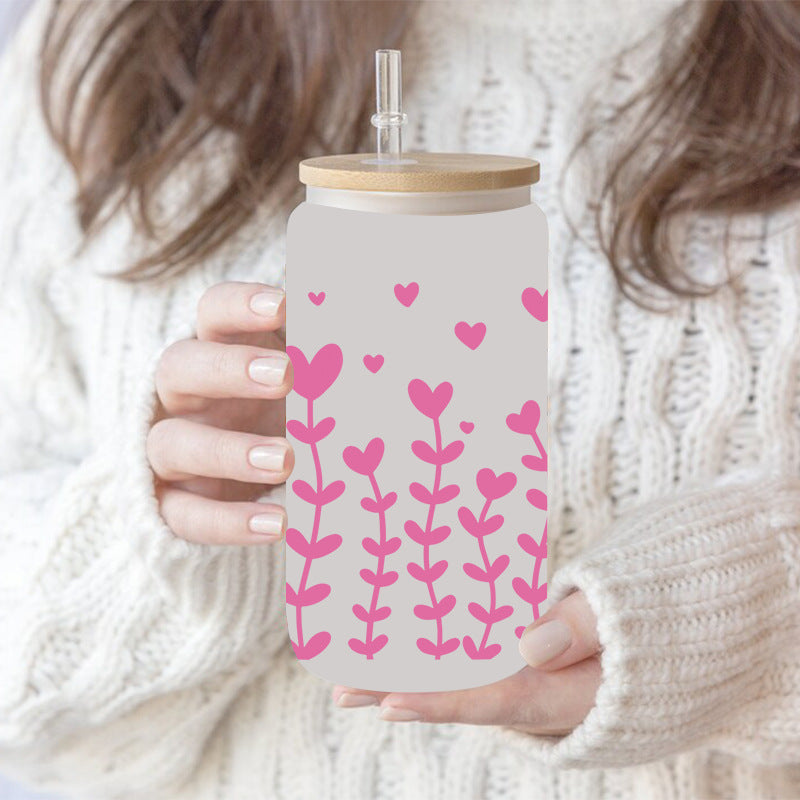 Wholesale Pink Love Valentine's Day Series 16oz Cup UV DTF Wraps