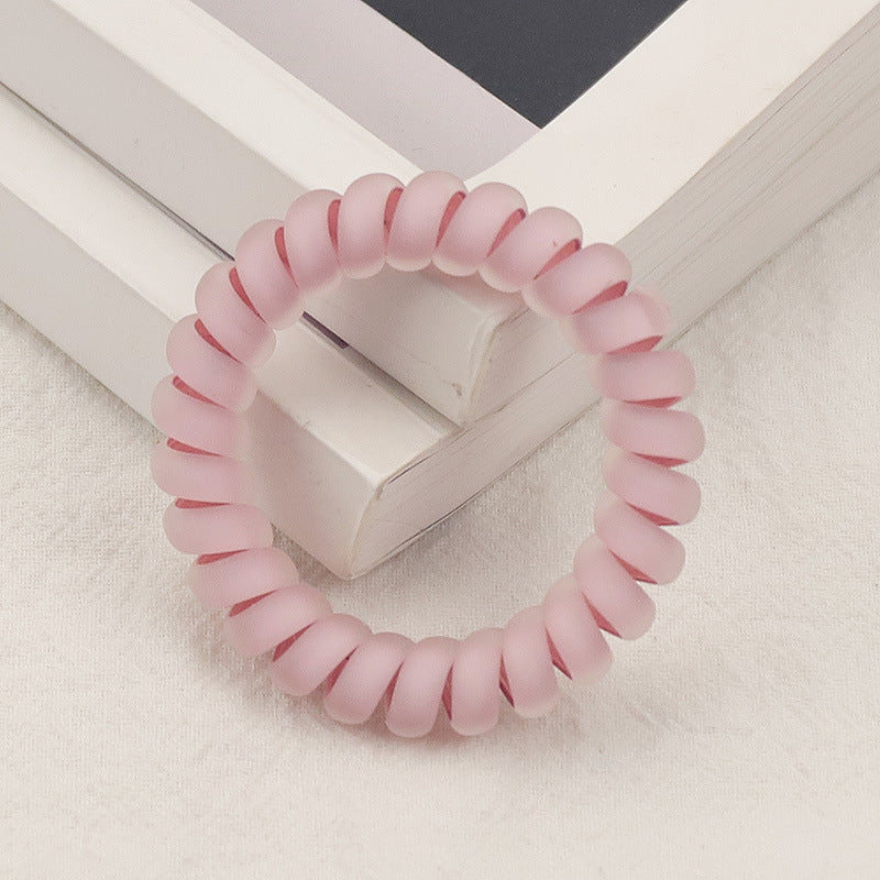 Wholesale Morandi Semi Transparent Matte TPU Hair Scrunchies