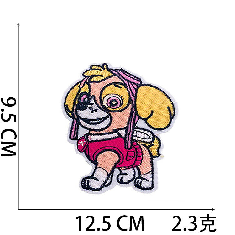 Wholesale Stylish Cartoon Dog Embroidered Patches For Clothing Bags And Laptop DIY OLY Exclusive