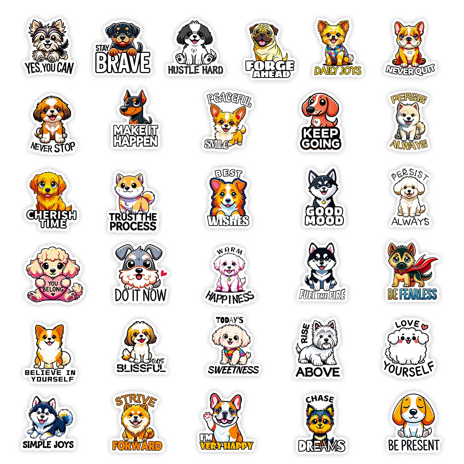 Wholesale 56 dog stickers decorative waterproof stickers