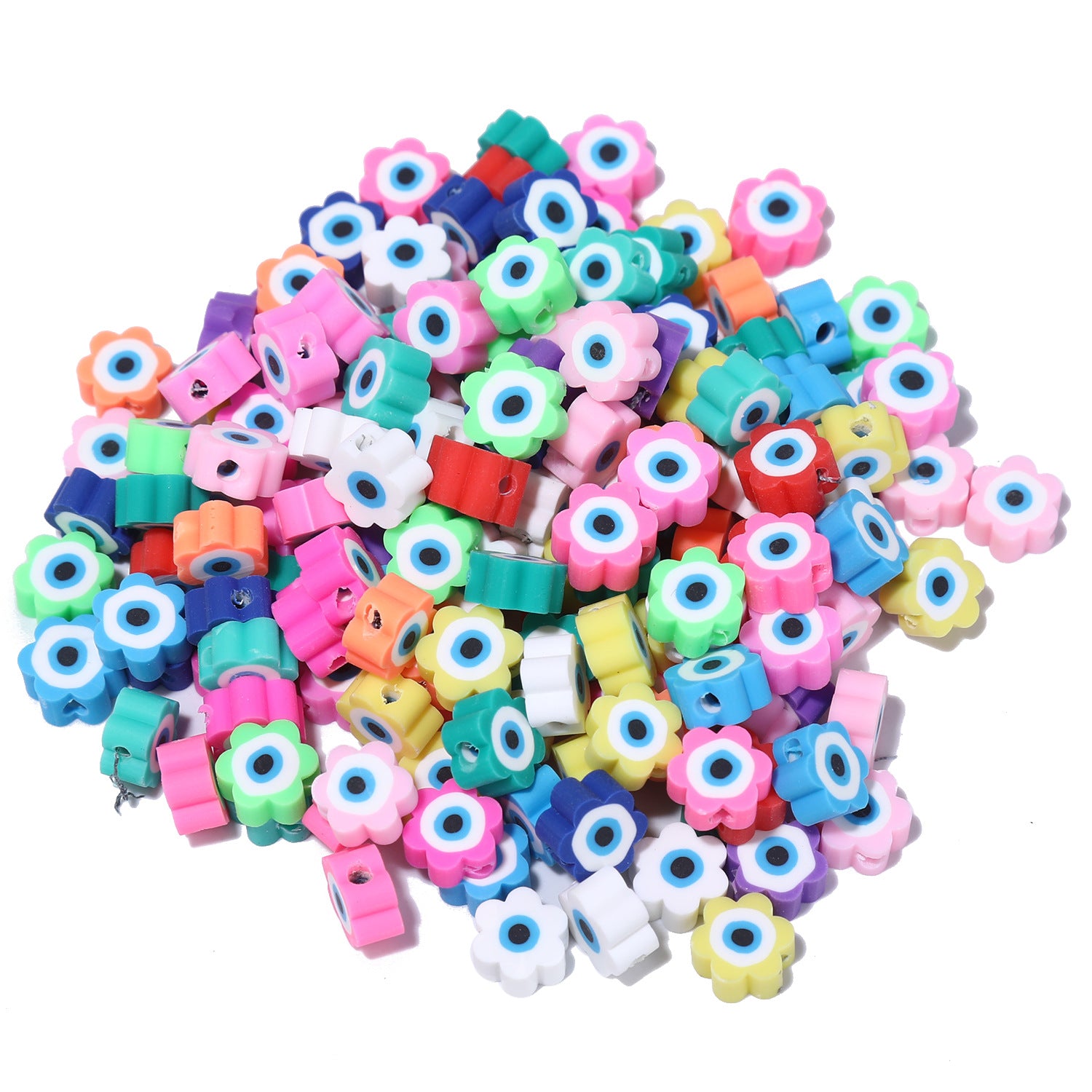 100pcs al por mayor/paquete de cerámica suave pluma flor de lámpara boads