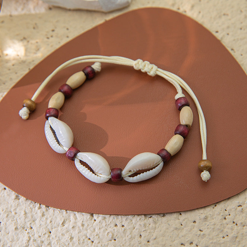 Wholesale Bohemian Braided Natural Shell Hand Knotted Bracelet