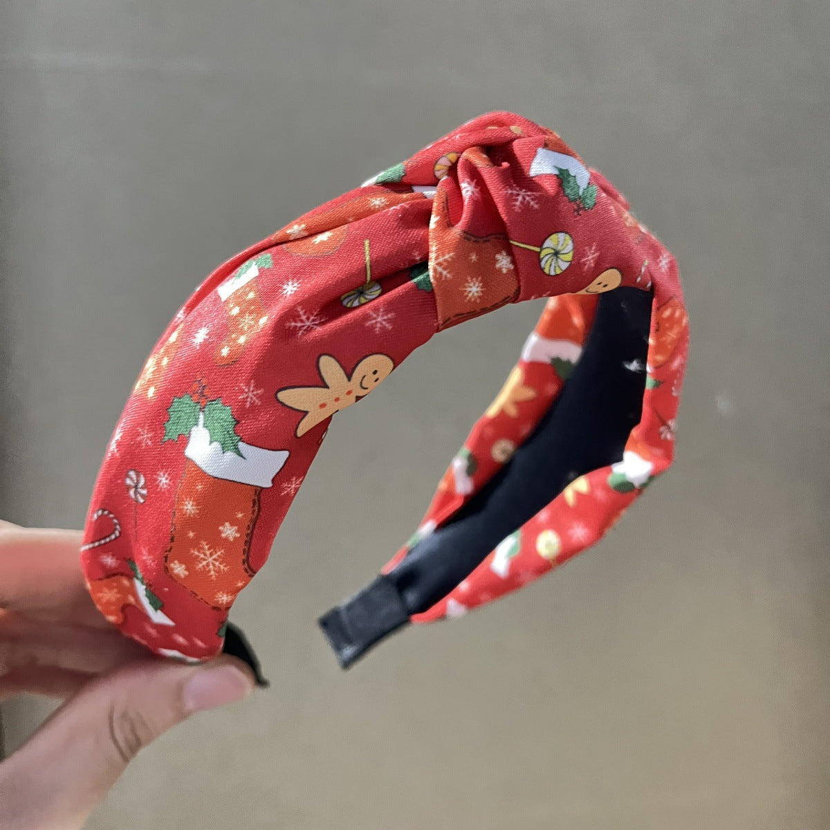 Wholesale Fabric  Striped Plaid Solid Color Bow Knotted Wide Brim Headband