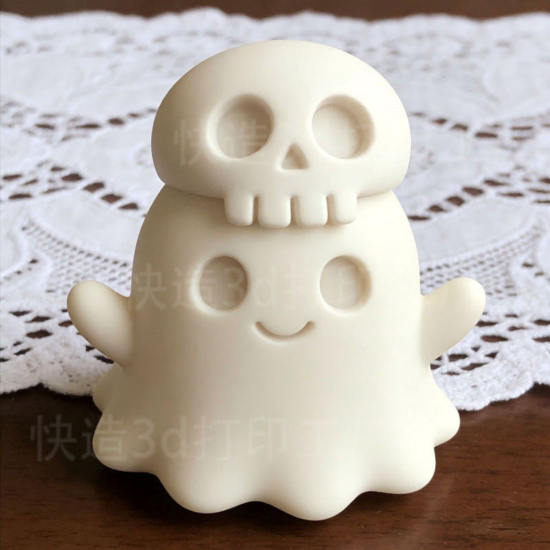 Wholesale 3D White Skull Ghost  Desktop Ornament,  Modern Minimalist Home Decor