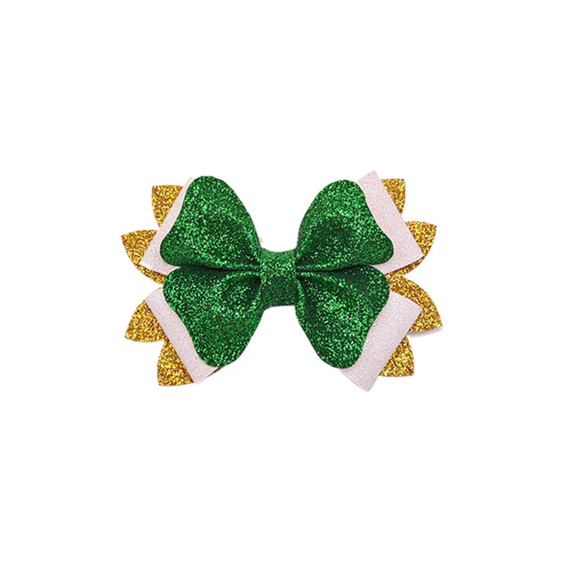 Wholesale St.  Patrick' s Day Clover Hat Bow Hair Accessories
