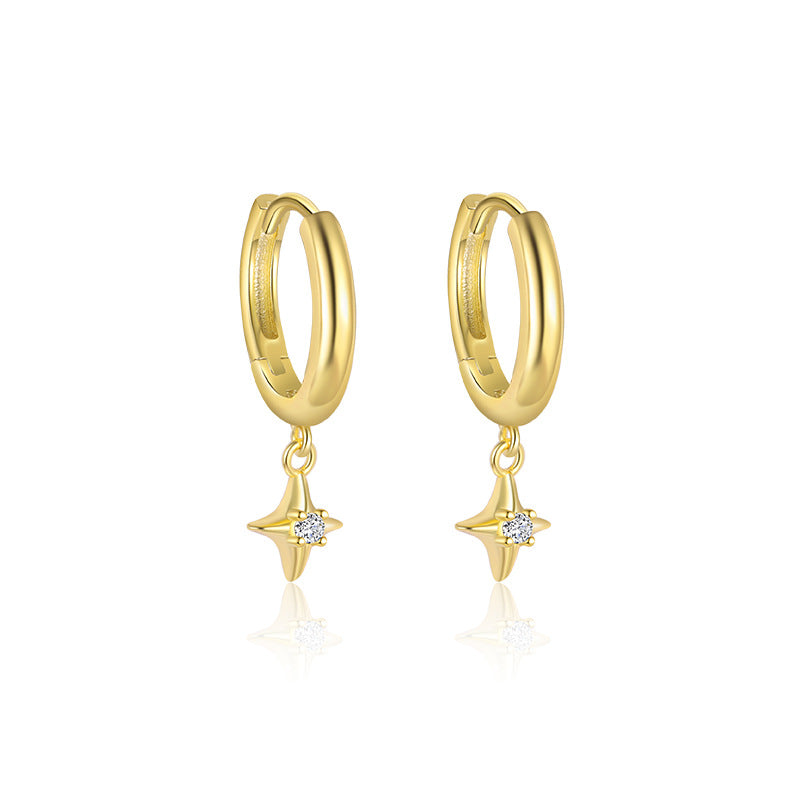 Wholesale Zircon inlaid geometric earrings Ear Studs