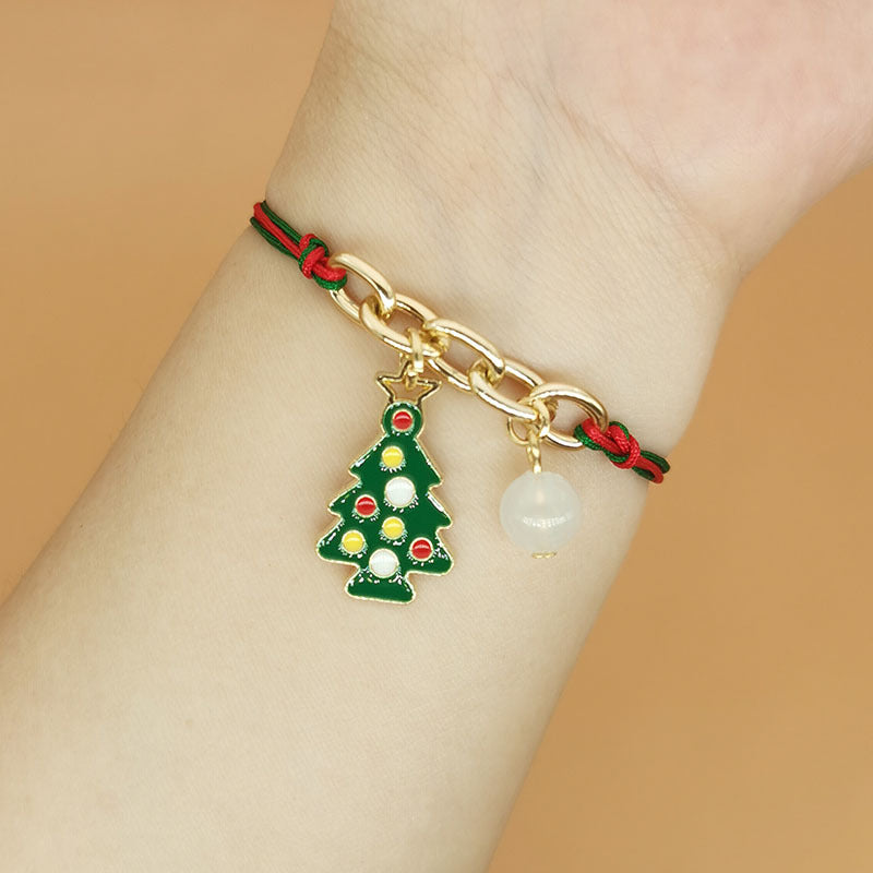 Wholesale Luminous Christmas Alloy Woven Bracelets