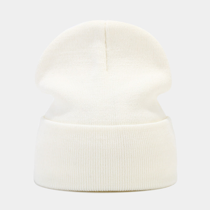 Wholesale Winter Knitted Hat Solid Color Warm Hat